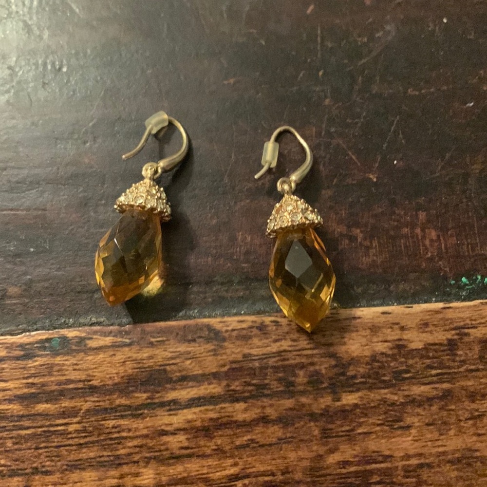 Monet topaz stone drop earrings